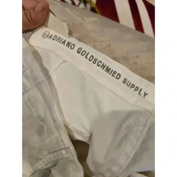 Adriano Goldschmied Women's White Capri Pants M Patch Pocket Casual - Picture 15 of 15